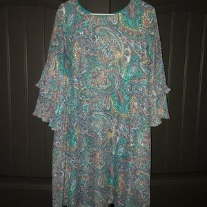 LAST CHANCE! Donation bin 11/18! Cato paisley dress size 14W. EUC